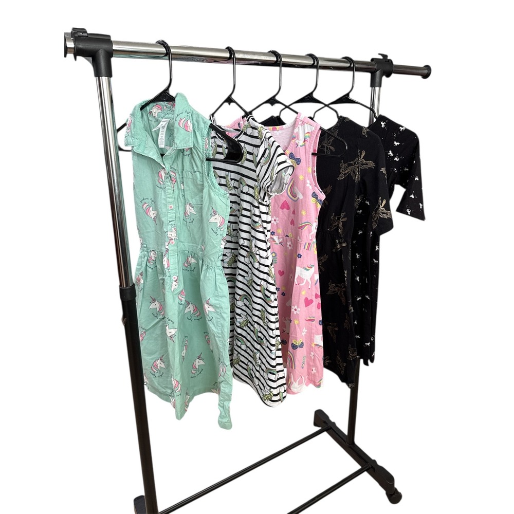 Girls Unicorn Rainbow Dress Bundle‎ 5 Pieces Size 10 12 Carter's Old Navy Etc